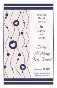 Wedding Program Cover Template 14A - Version 4